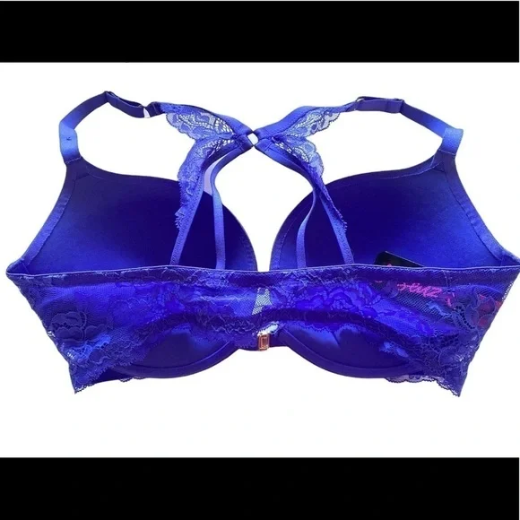 🆕La SENZA - Beyond Sexy rhinestone trim push up bra in Royal purple indigo - Picture 4 of 7
